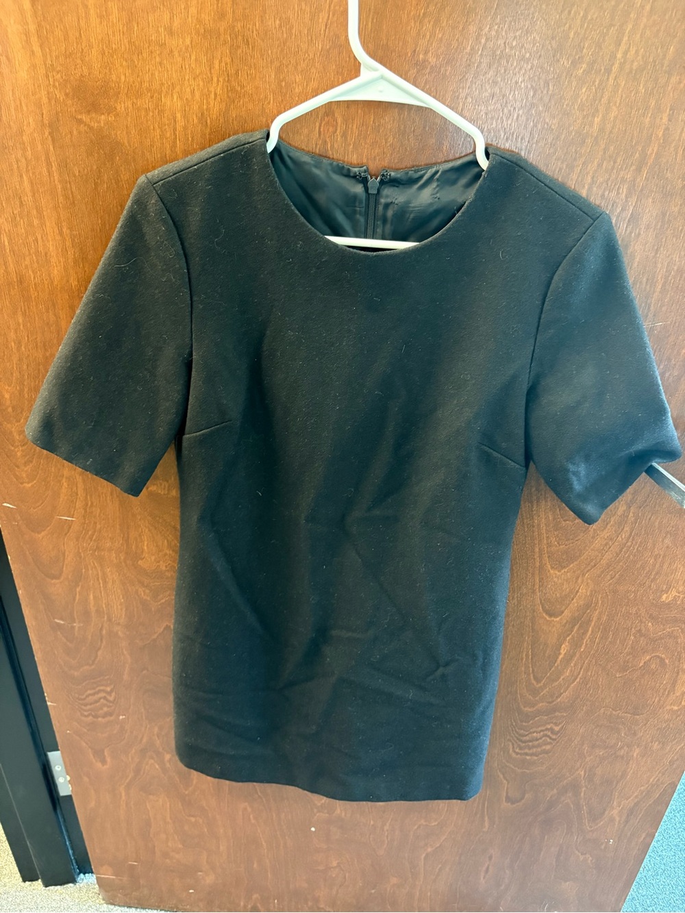 Classic Black Short-Sleeve Womens Dress